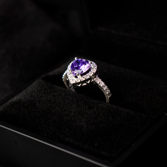 Anillo Aurea morado Plata.925