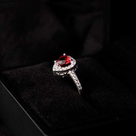 Anillo Aurea Rojo Plata.925