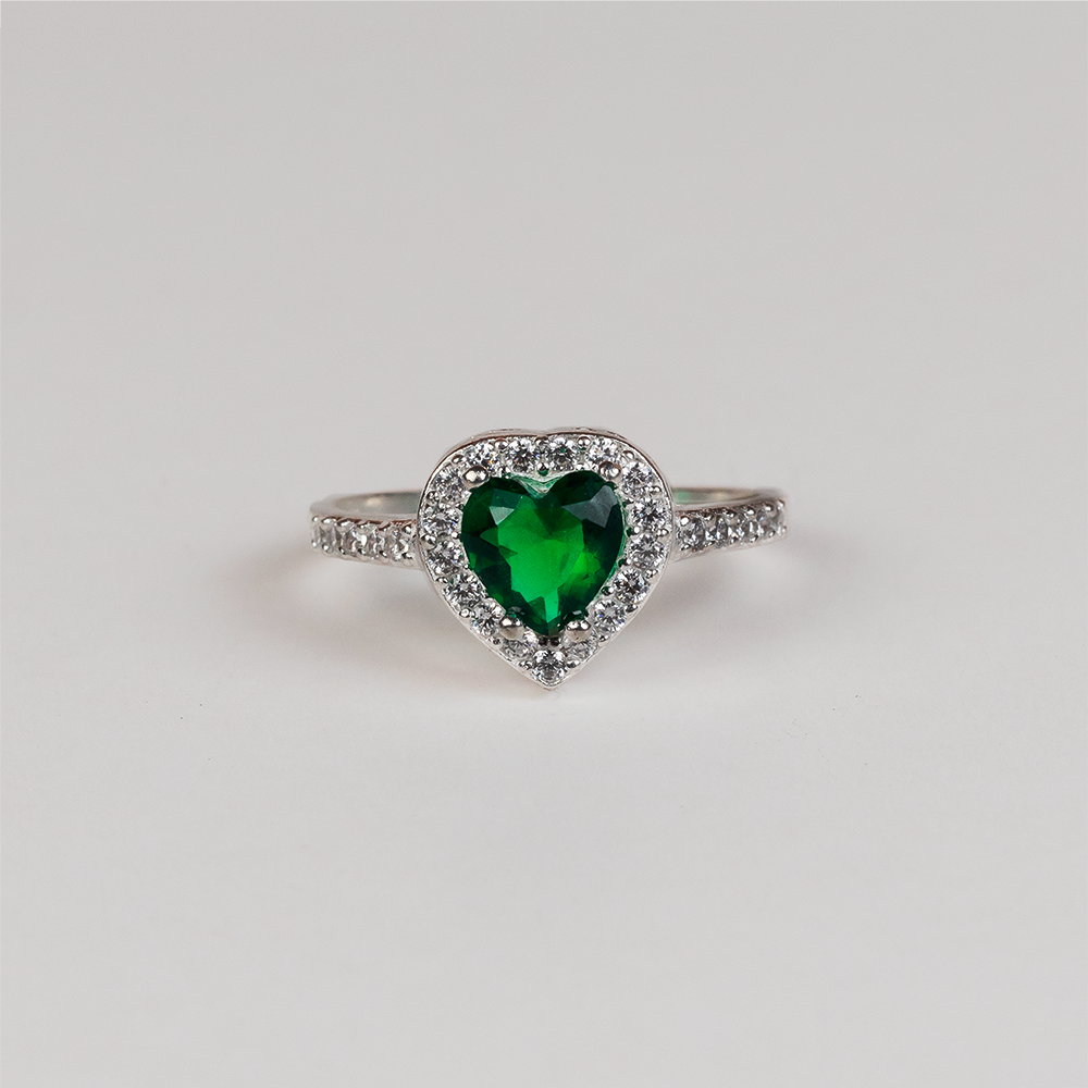 💚 Anillo Aurea verde en Plata.925 💚