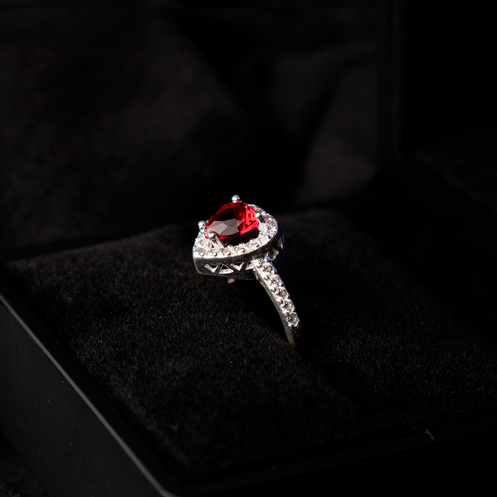 💖 Anillo Aurea Rojo Plata.925 💖