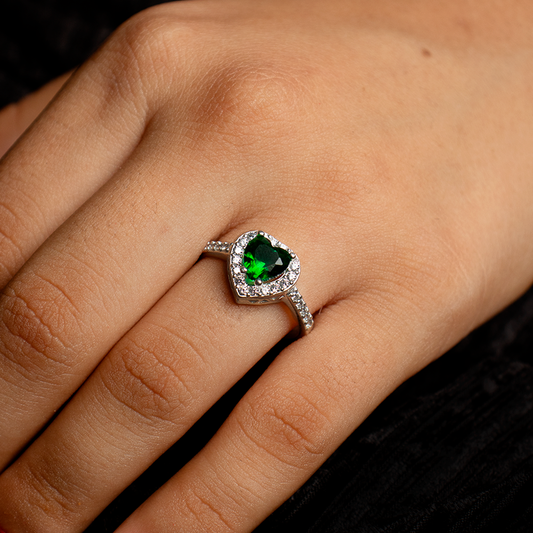 💚 Anillo Aurea verde en Plata.925 💚