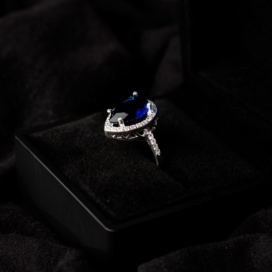 Anillo Hurrem azul en Plata.925 ✨