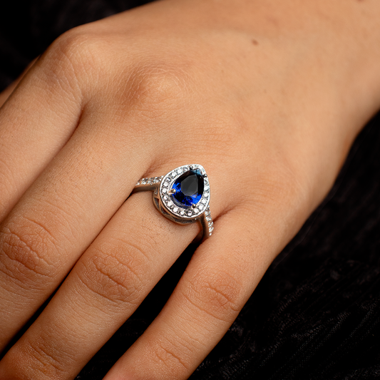 Anillo Hurrem azul en Plata.925 ✨
