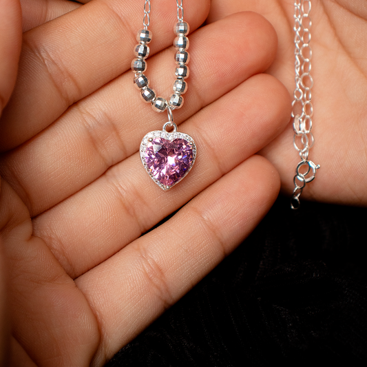 ✨ Collar Aurea Rosa En Plata.925 – Un Destello de Romance y Sofisticación ✨