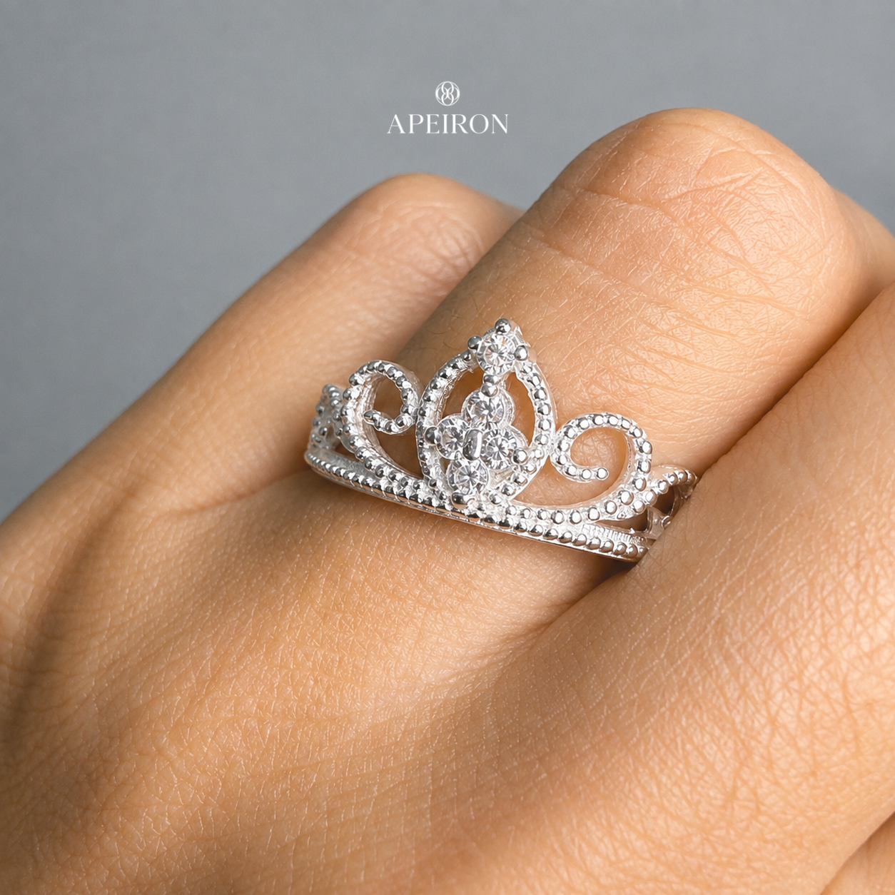 Anillo Corona en Plata.925